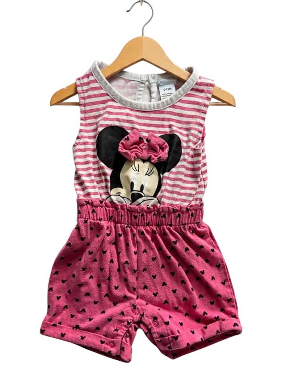 10/$15 Disney Baby Minnie Mouse Pink Romper Size 6-12 Months